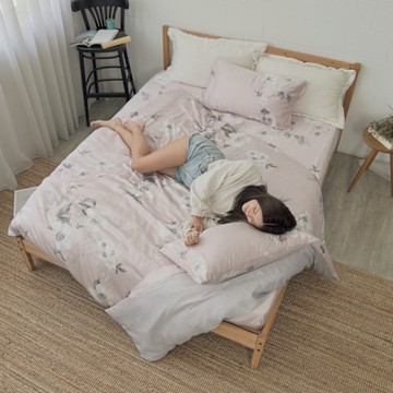 BUHO布歐 台製300織100%TENCEL純天絲™單人床包+雙人被套三件組(多款任選)