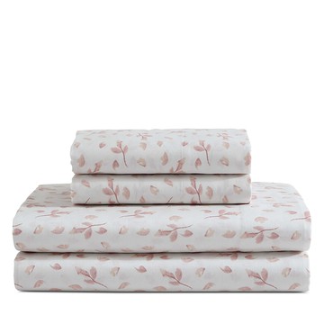 Calvin Klein Printed Cotton Sateen 4 Piece Sheet Set, King