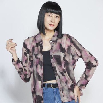 QWI鉑金100%羊毛襯衫外套-獨