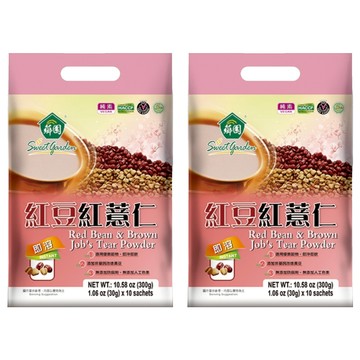 薌園 紅豆紅薏仁粉 多榖多健康、營養好滋味 富含膳食纖維並去除糖份  300g  2袋