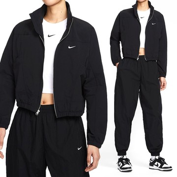 Nike Evrthng WVN RPL UV 女款 黑色 休閒 寬版 防曬 運動 立領 外套 HJ1000-010