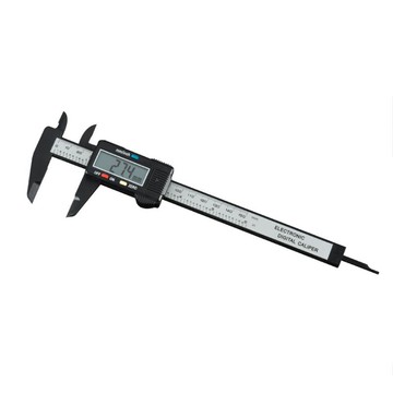 54a2塑料碳纖游標卡尺 6吋 電子式 帶深度測量桿 lcd 測量卡尺 0-150mm