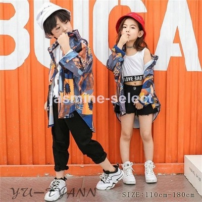 キッズダンス衣装 ヒップホップ キッズ ダンス衣装 Hiphop Jazz ガールズ シャツ 花柄 レディース メンズ 子供 花柄シャツ ダンスシャツ 練習着 通販 Lineポイント最大get Lineショッピング