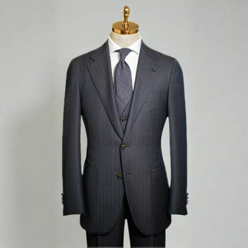 秋冬新款套裝時尚休閑商務修身男裝男士職業套裝新郎套裝定制西裝鑫弘-錦衣華服