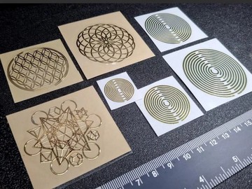 神聖幾何金屬貼紙組合