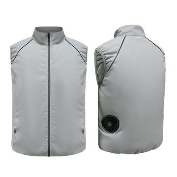 夏季降溫空調服馬甲男款帶風扇的衣服充電背心制冷防曬工作服女36