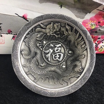 黃銅白銅純銅鑄造銅器招財進寶旺財旺鋪金龍納福銅碗茶碗酒碗鑒賞