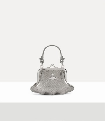 Vivienne Westwood Mini Granny Frame Purse Python-effect Emboss Iron