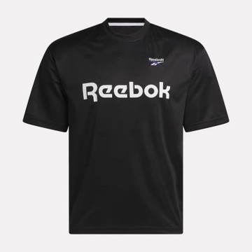 Reebok Ri Cross Check Jersey [100224003] 男女 T恤 運動上衣 休閒短袖 黑 白