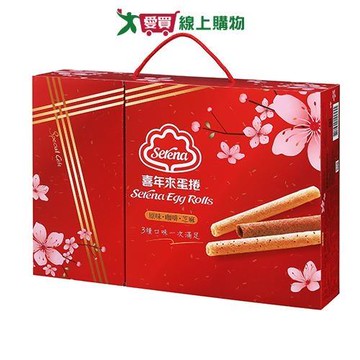 喜年來綜合蛋捲新富貴禮盒384G【愛買】