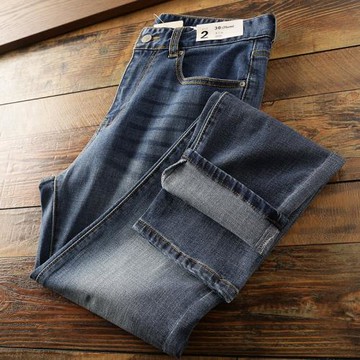 酵素水洗！自然磨白！外貿男裝工廠剪標尾貨男士休閑牛仔褲長褲潮