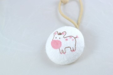 手感布包釦髮束 - 小馬