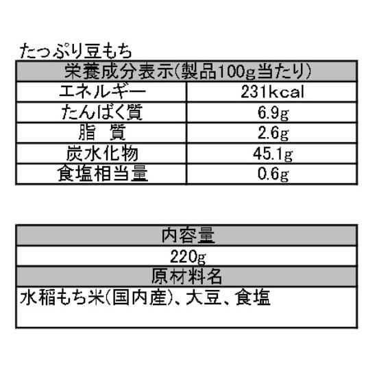 越後製菓　たっぷり豆もち　220g