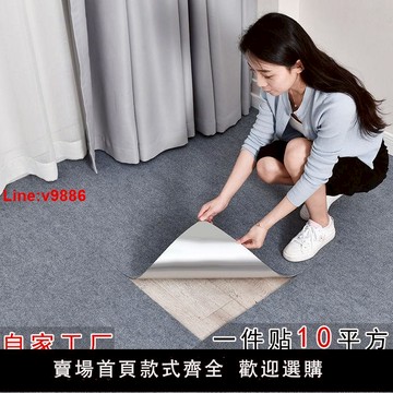 【台灣公司 超低價】辦公室拼接自粘地毯全鋪商用房間水泥地直接臥室客廳方塊地板鋪墊