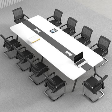 ??快速出貨 可開發票 辦公室簡易弧形會議桌長桌椅組合簡約現代大小型洽談室閱覽桌子
