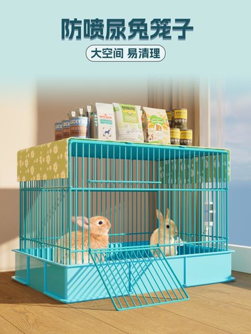 【全網低價 可打統編】兔籠子家用大號室內防噴尿專用別墅自動清糞侏儒兔荷蘭豬豚鼠小窩