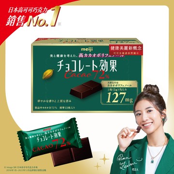 【Meiji 明治】巧克力效果CACAO 72%黑巧克力(盒裝)