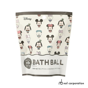 日本nol-迪士尼yululun米奇&朋友們入浴球(泡澡球)-1入(草本香/洗澡玩具/交換禮物)