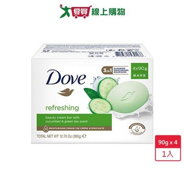 多芬清爽水嫩潔膚塊90g x 4入/組【愛買】