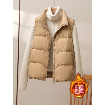 羽絨馬甲女短款2026秋冬韓版寬松休閑運動時尚背心坎肩馬夾外套