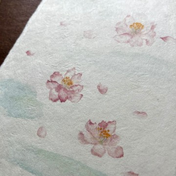 和紙明信片【花海棠】
