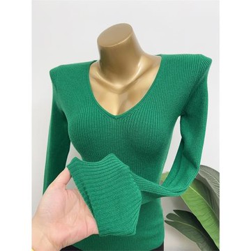 【簡單顯身材】閉眼入~韓版v領羊毛內搭針織衫軟糯親膚上衣打底女
