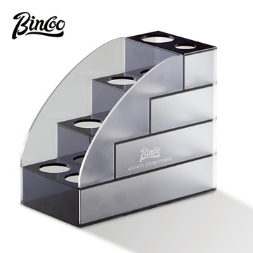 BINCOO 咖啡豆密封罐展示架透明儲物罐單向排氣閥便攜式儲物瓶