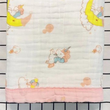 6層純棉A類剛出生兒童夏涼被幼兒園夏季薄杯子午睡紗布蓋毯嬰幼兒
