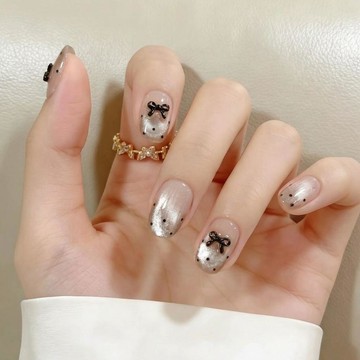 💗Yuki Nail💗手工穿戴甲美甲晶瑩蝴蝶結美甲貓眼漸變新款甲片貼片假指甲超顯白
