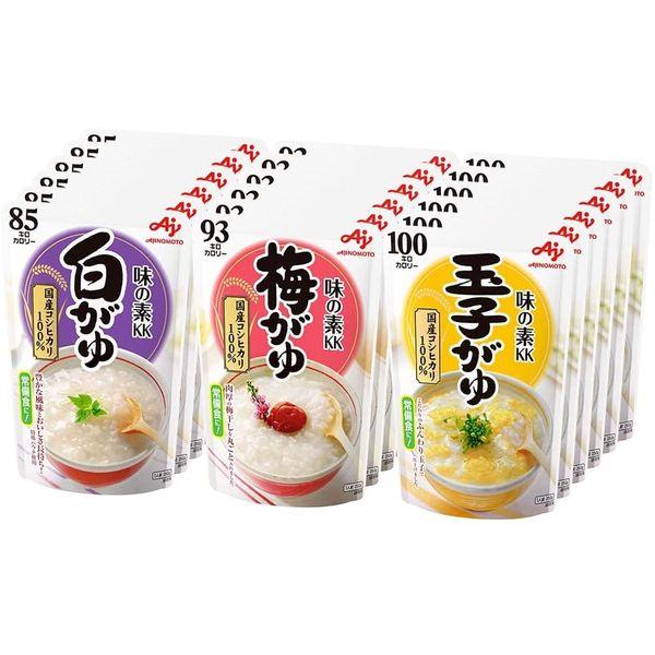 味の素（Ajinomoto） おかゆ 3種×6個(白がゆ6個、梅がゆ6個、玉子がゆ6個) 目安在庫=△