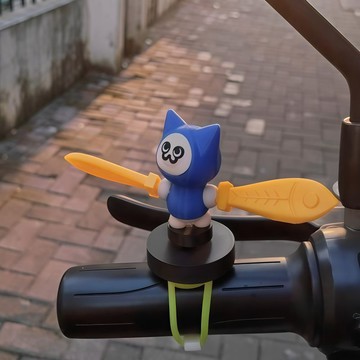 新上架👉呆貓風車擺件車艾露貓出風口玩偶旋轉小擺件怪物獵人崛起周邊交換禮物 送朋友禮物