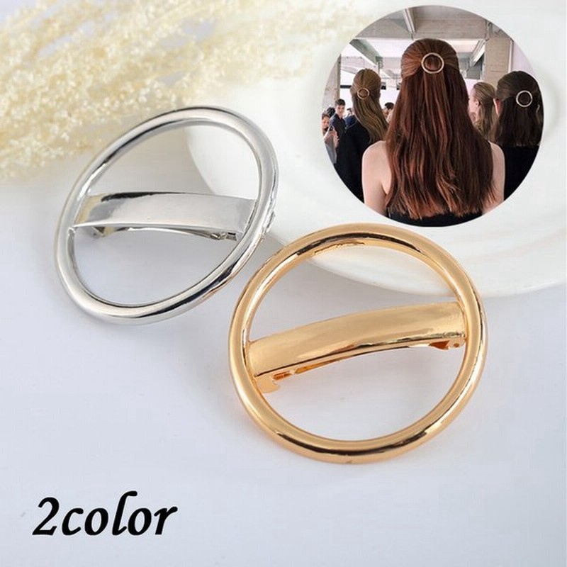 バレッタ ヘアアクセサリー レディース サークル 円 丸 シンプル バックル風 おしゃれ まとめ髪 髪留め ヘアスタイリング ゴールドカラー シルバー 通販 Lineポイント最大get Lineショッピング