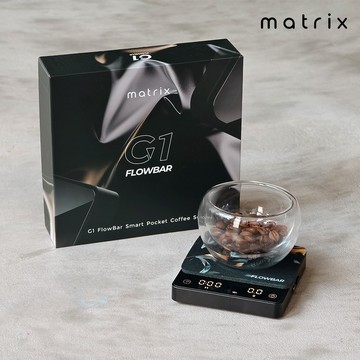 【Matrix】G1 FlowBar 便攜式玻璃金屬流速咖啡電子秤/自動計時/粉水比/流速條顯示/義式機 禮物 情人節 生日 送禮