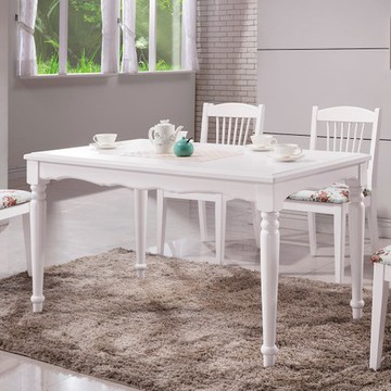 海倫鄉村白色4.3尺餐桌