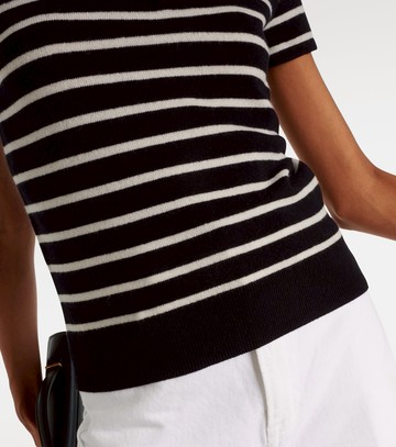 Nili Lotan Leanna striped cashmere polo sweater