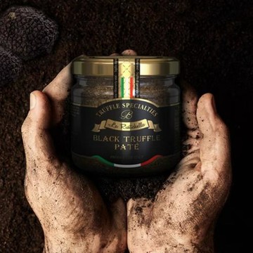 【La Rustichella 樂奇雅】頂級黑松露蕈醬(90g/瓶)_全素可食，口齒留香