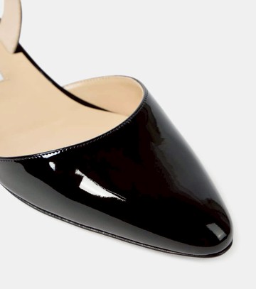 Manolo Blahnik Aspro 30 patent leather slingback pumps