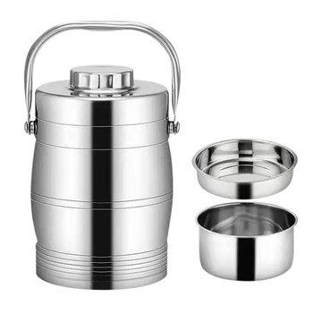 ZENLO 震龍 傳祺B型雙層提鍋 保溫型 真空鎖溫 優質不鏽鋼 可手提  銀色  1個