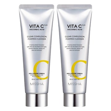 MISSHA 維他命C Plus 亮白洗面乳 120ml  2條