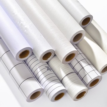 自粘墻紙防水防潮純色白色墻壁貼畫臥室溫馨宿舍墻面裝飾桌面貼紙