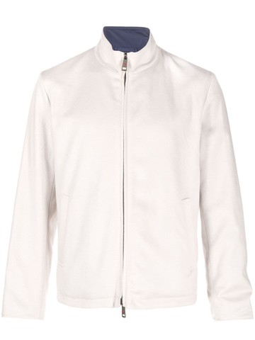 Kired - reversible zip-up jacket - men - Polyester/Cashmere - 52 - Neutrals