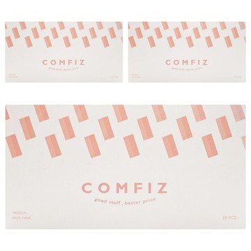 Comfiz 康菲 平面醫療口罩  盛櫻粉  3盒  30片