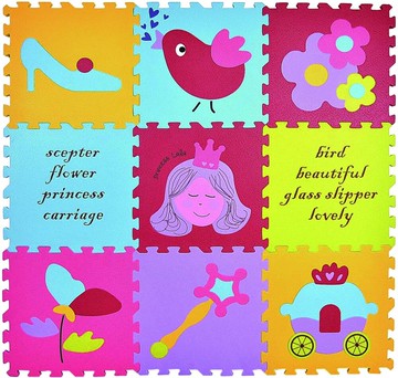 安全野餐 mit 寶寶爬行墊 巧拼地墊 圖案地墊 印刷(漂亮公主)