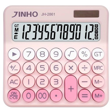 JINHO 京禾 JH-2861 12位元計算機  多巴胺糖果粉  1個