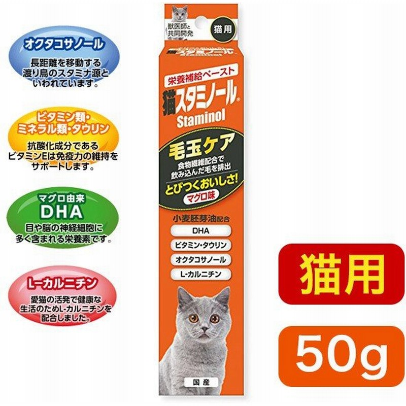 アース 猫用 スタミノール 毛玉ケア 50g キャットフード サプリメント Supplement 栄養補助食品 アース バイオケミカル 猫用品 ペット用品 通販 Lineポイント最大0 5 Get Lineショッピング