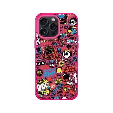 iPhone 15 Pro Max Clear 粉漾桃 - Paiheme Studio - Retro Games Color