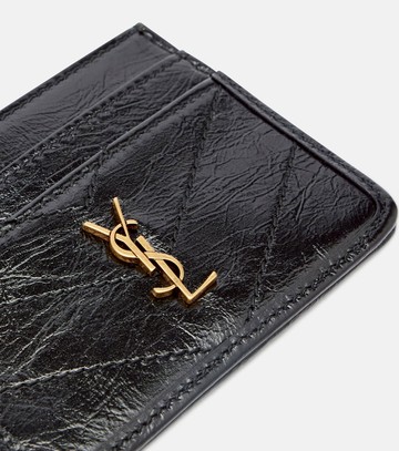 Saint Laurent Niki patent leather card holder