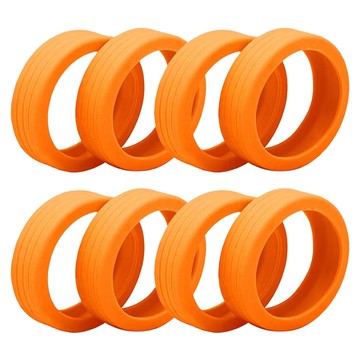 KANDO 感動 行李箱輪子保護套 減震靜音加寬包邊 防磨耐用 8個入/袋  直徑50 x 14mm  橘色