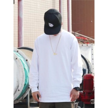 SOULSTYLE原創潮牌HipHop 嘻哈BBOY街舞說唱美式圓領純色長袖T恤