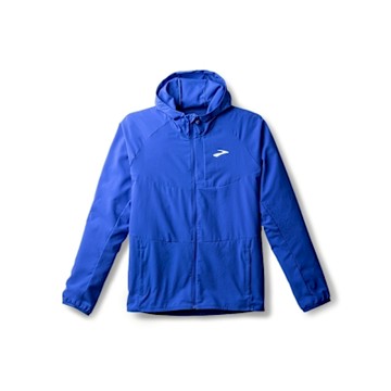 BROOKS 男 Canopy 防風防潑水外套_螢光藍(211385448)